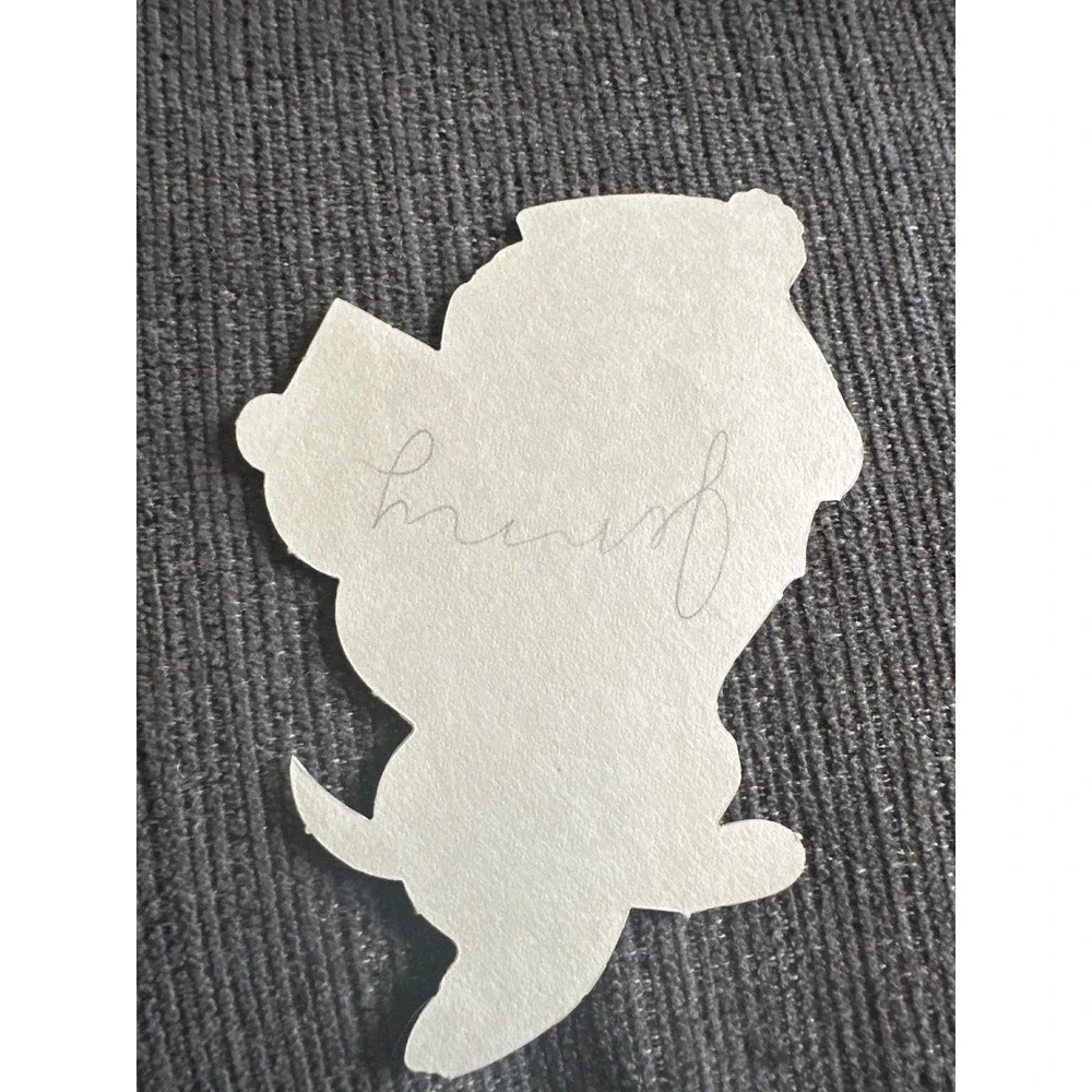 Vintage Hallmark Teacher Valentine Cards‎ Puppy Bear Die Cut Ephemera Lot of 2